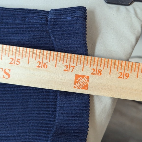 VTG Scandia Woods Mens Navy Blue Corduroy Pleated Cuffed Pants 38S Cotton - Picture 7 of 10